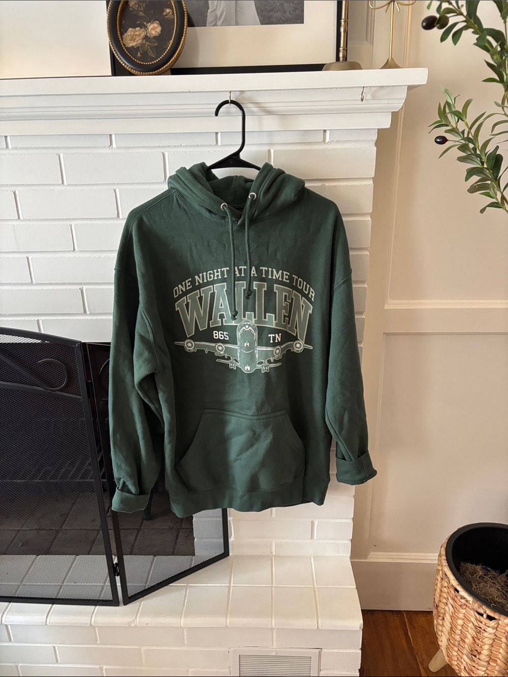 Wallen One Night at a Time Tour Forest Green Hoodie